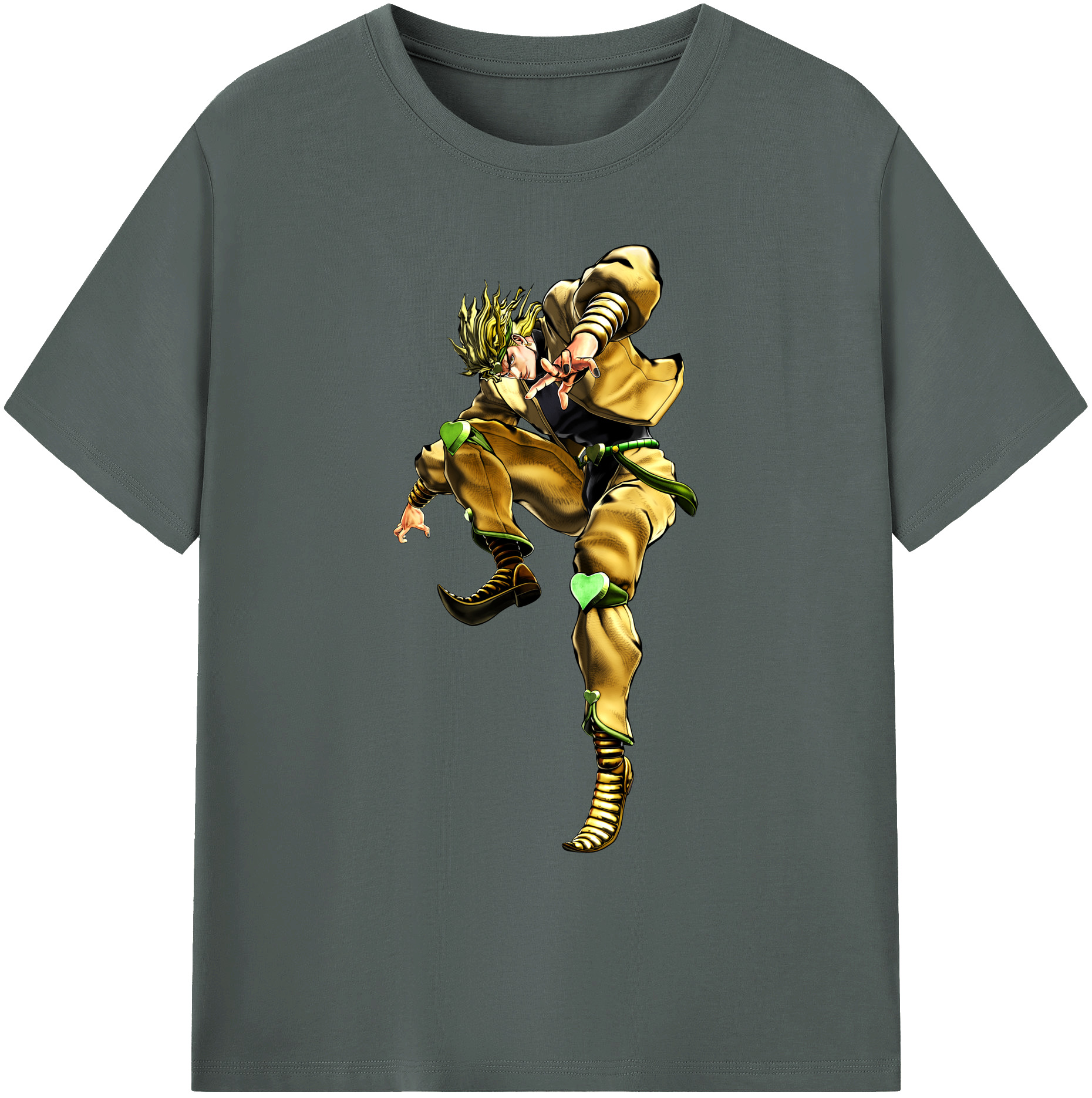 （画像用） ジョジョの奇妙な冒険 ディオ?ブランドー JoJo's Bizarre Adventure Dio Brando 綿100％ メンズ半袖Tシャツ｜肌触りやわらか＆通気性